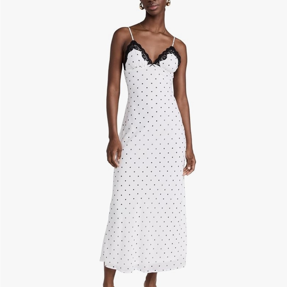 Nia Jasmine Dress-Chic Black and White Polka Dot Slip Dress